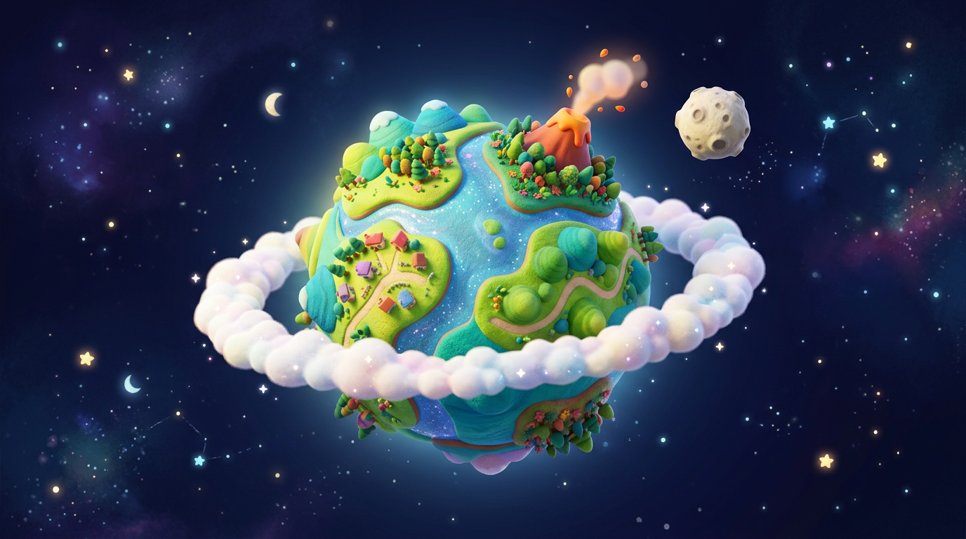 Source demonstration: 3D Cartoon Planet