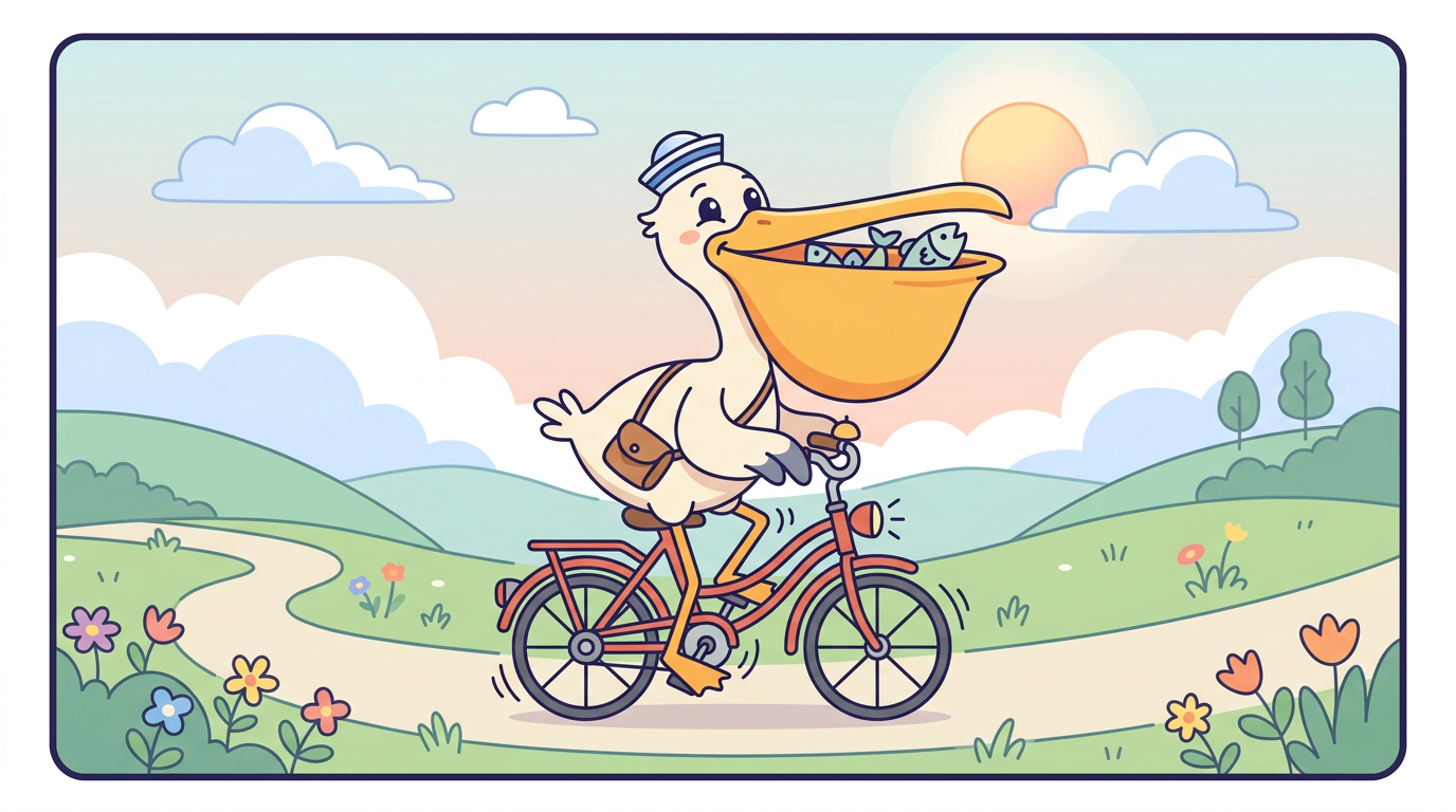 Source demonstration: Pelican Bike SVG Animation