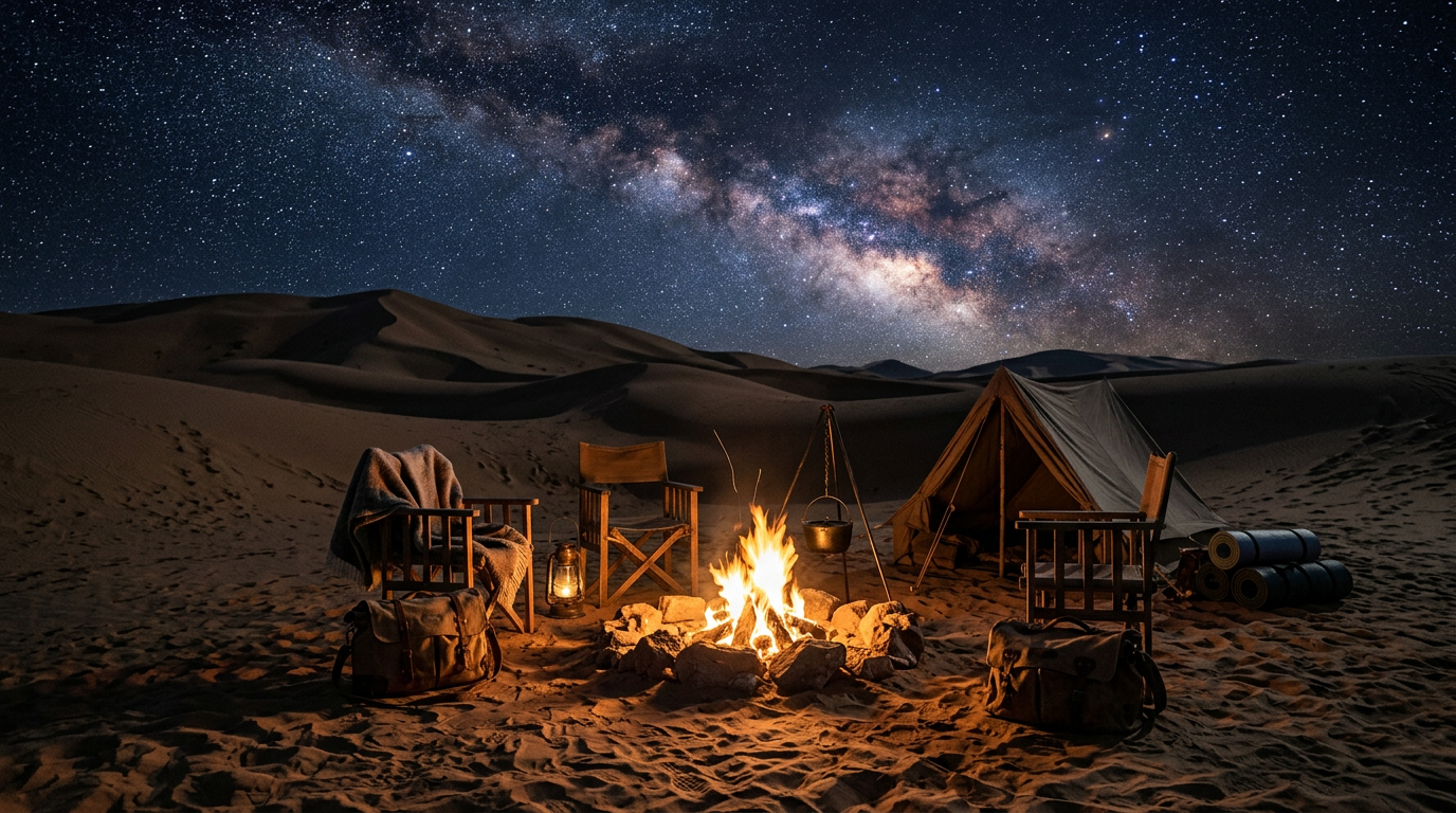 Source demonstration: Desert Campfire at Night