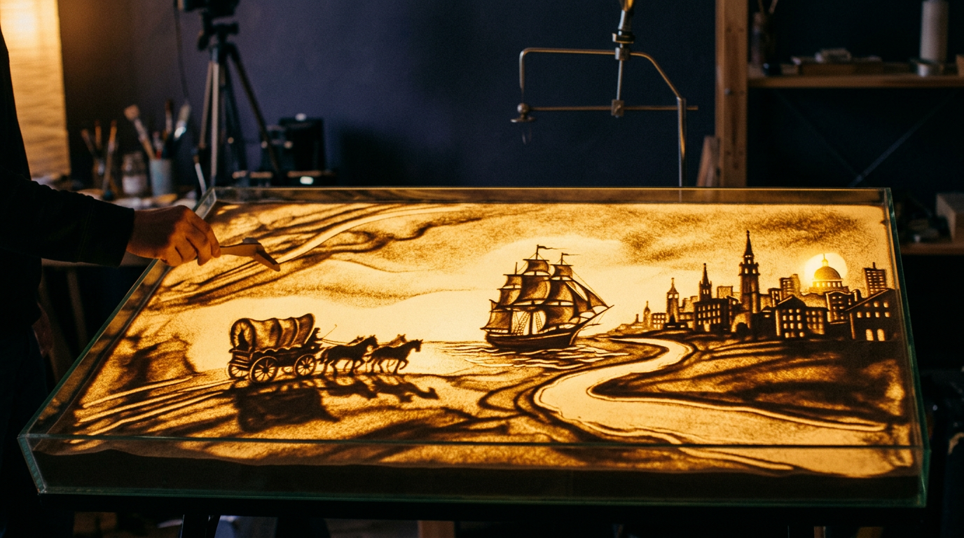 Source demonstration: Sand-Art U.S. History