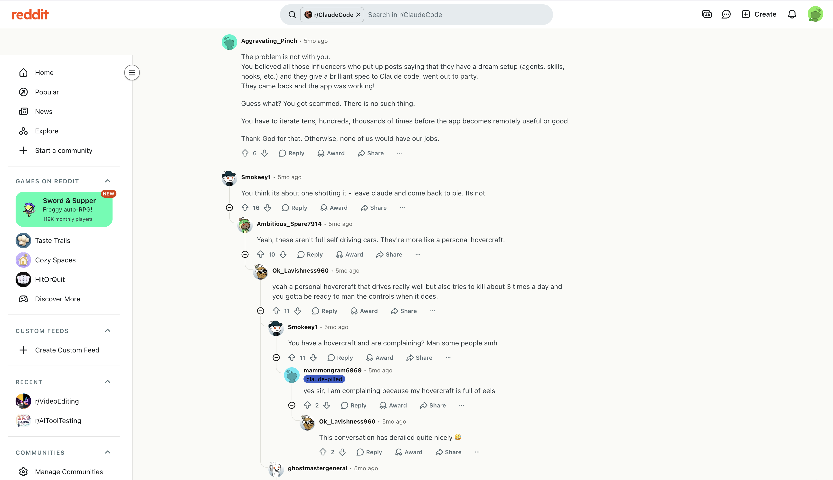 Reddit पर यूज़र्स के नेगेटिव रिव्यू