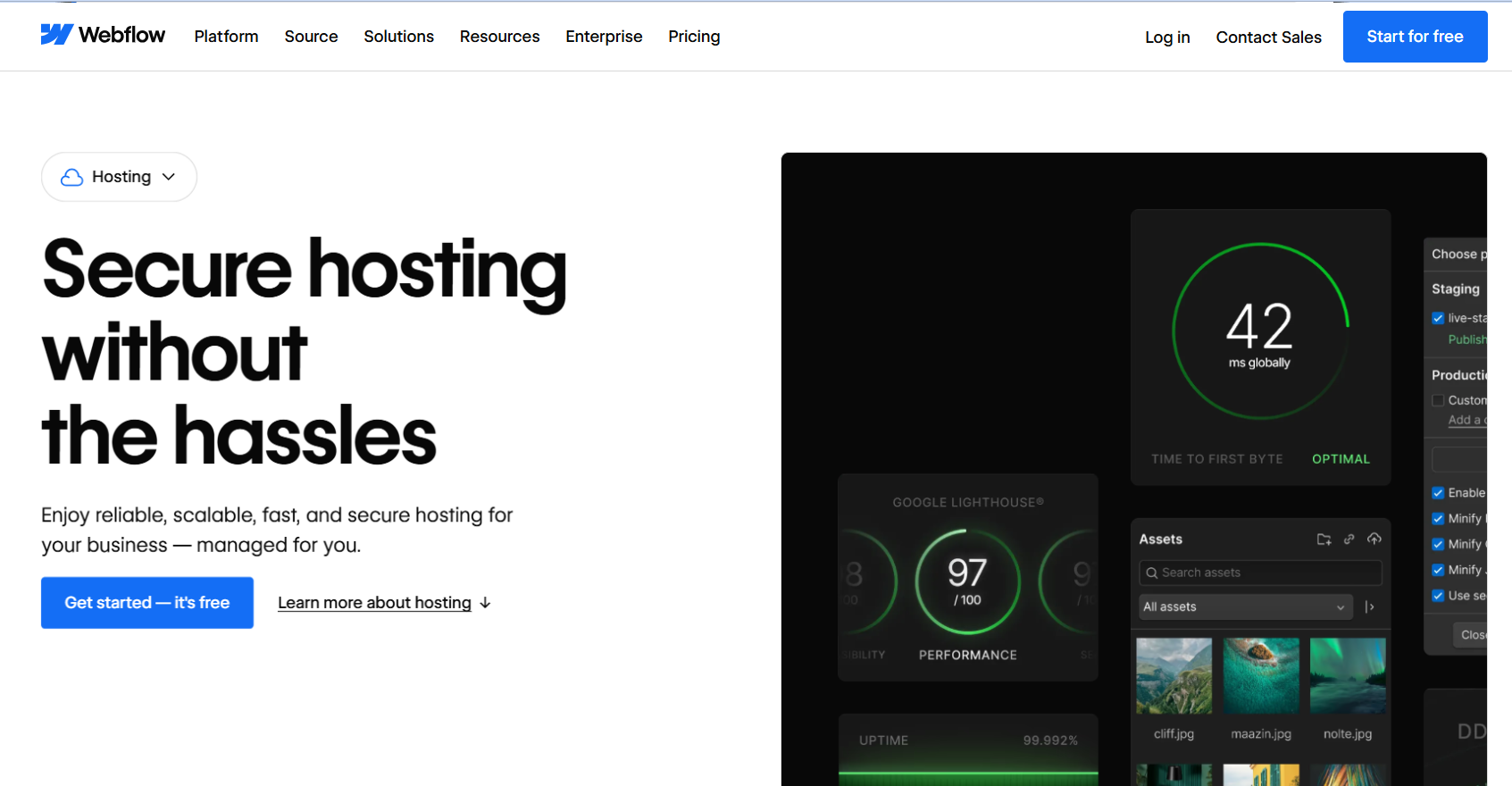 Webflow Hosting