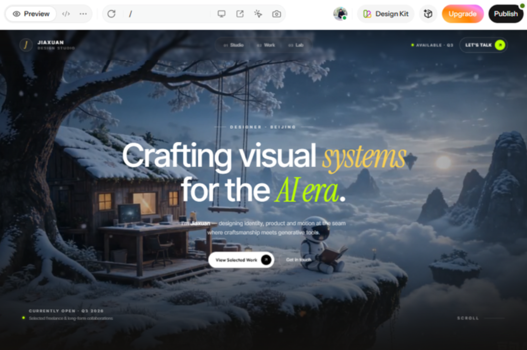 edit the generated site in Enter Pro