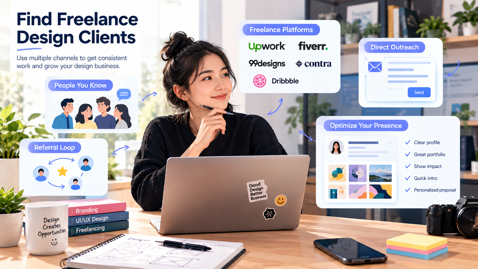 trouver des clients de design freelance