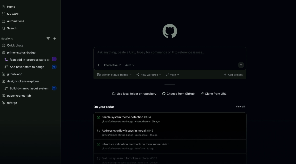 GitHub Copilot AI कोड असिस्टेंट इंटरफेस