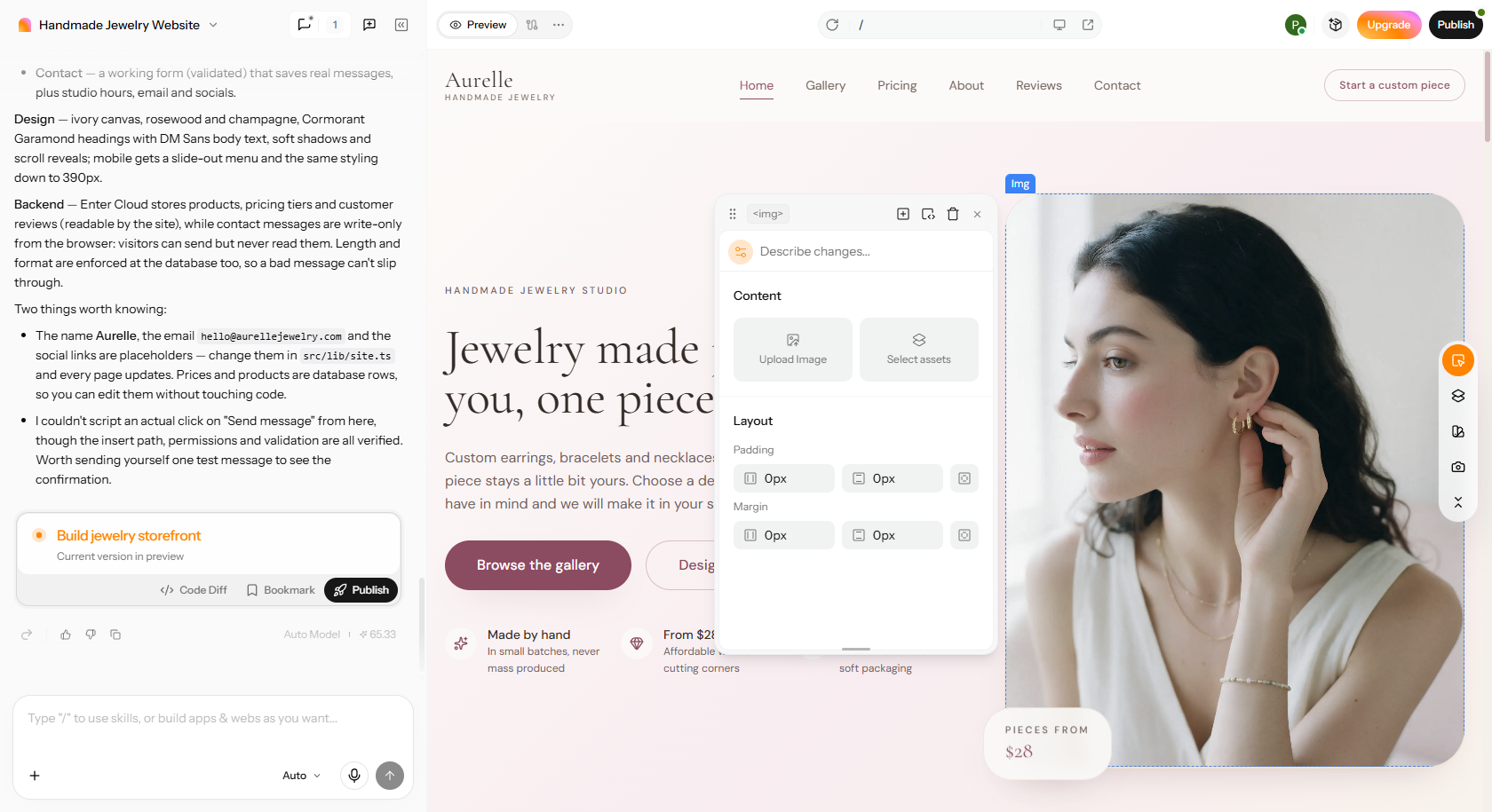 modifier votre site avec l'éditeur visuel dans Enter Pro