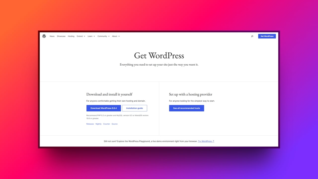 WordPress.org's official website