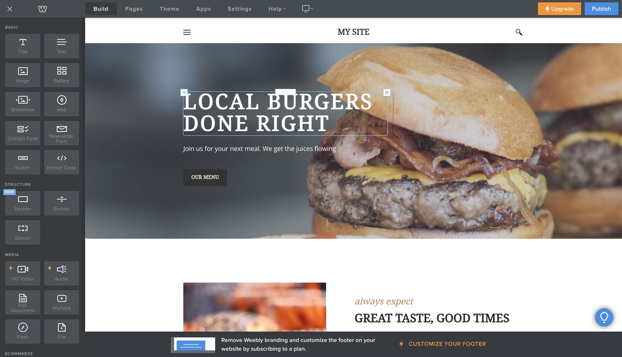 weebly homepage
