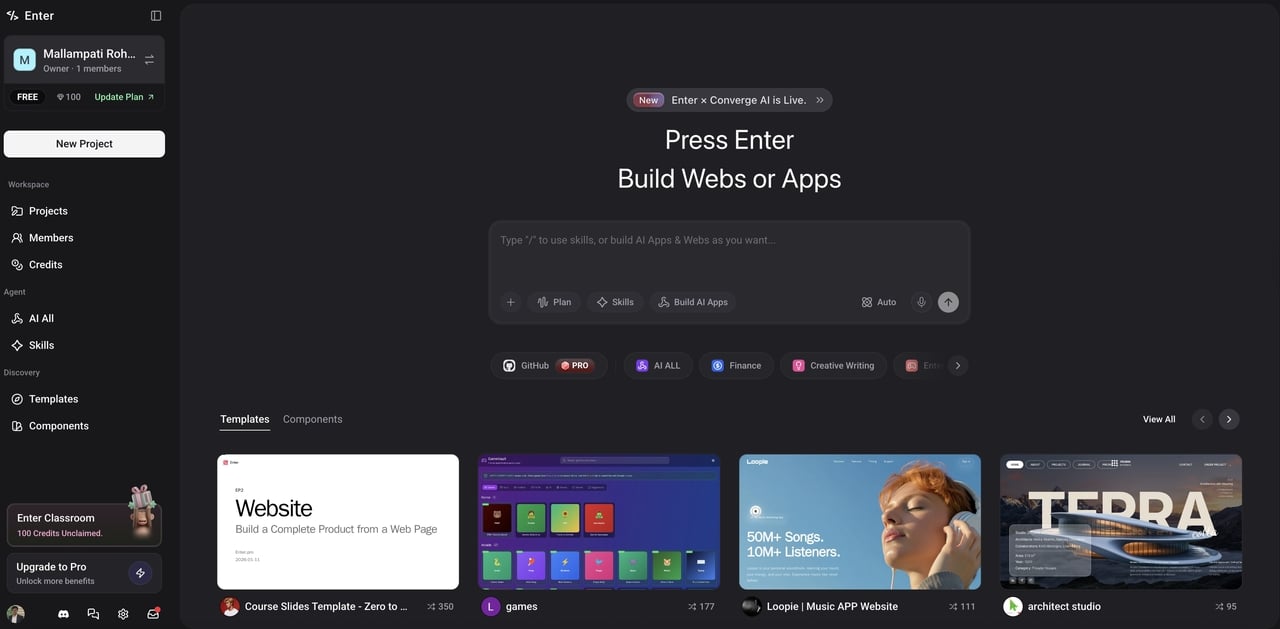 Enter Pro
