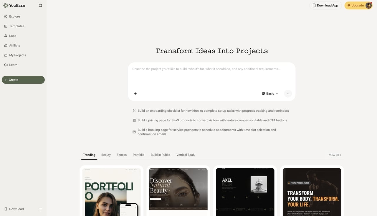 youware interface