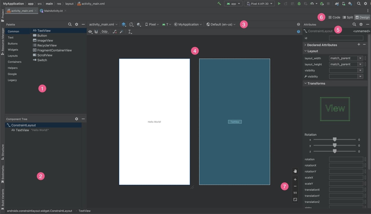 Android Studio interface