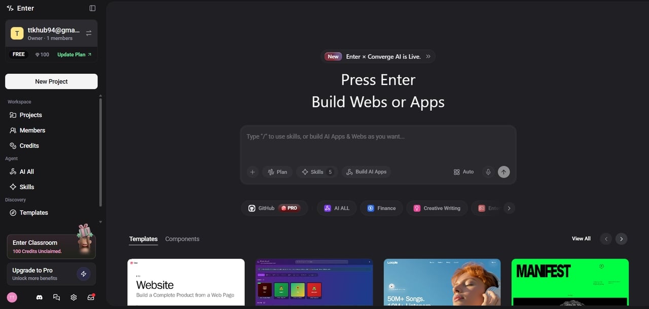 Enter Pro