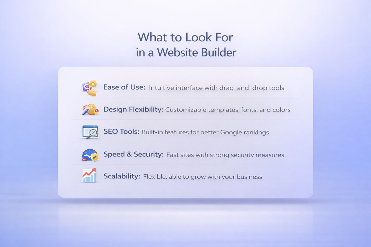 key features of a good website builder