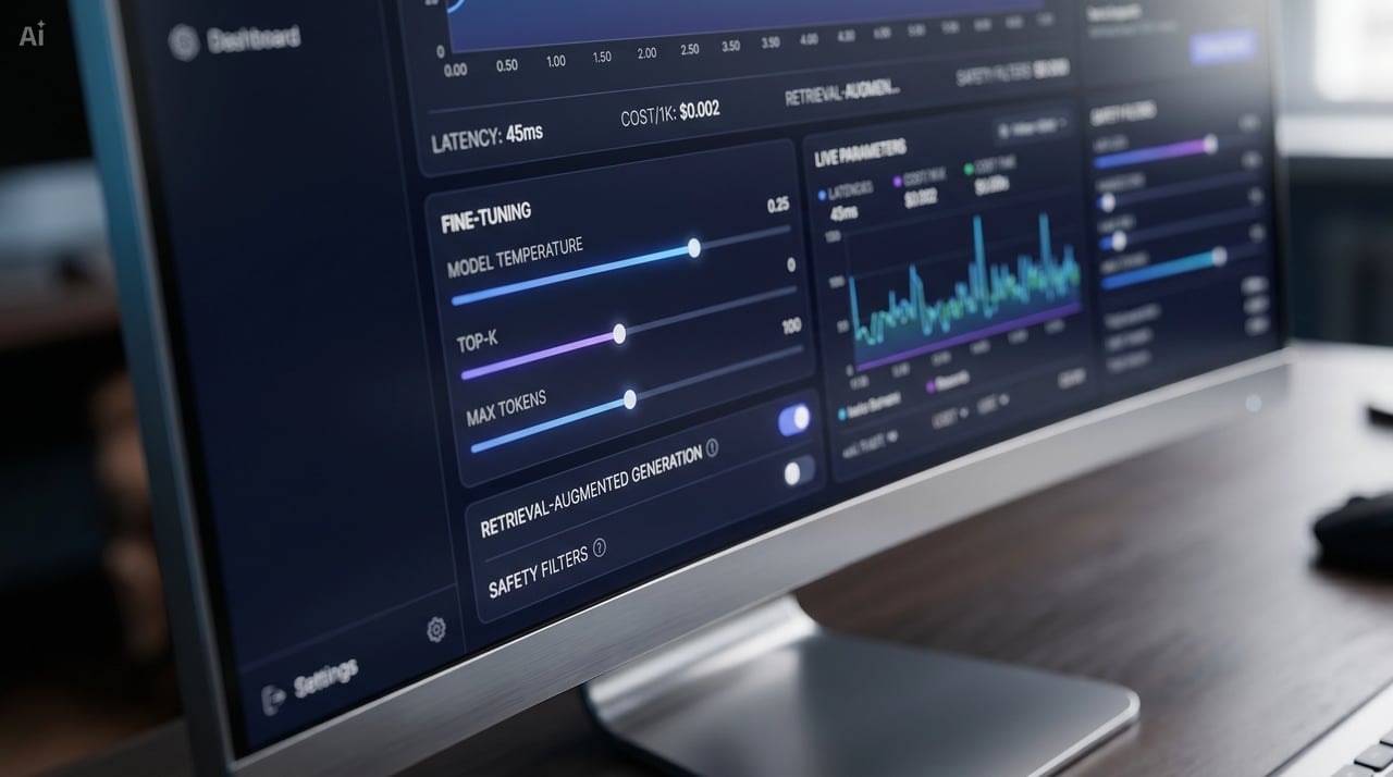Customizable AI model with enterprise configuration panels