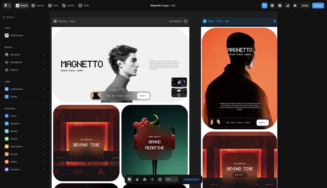 framer homepage