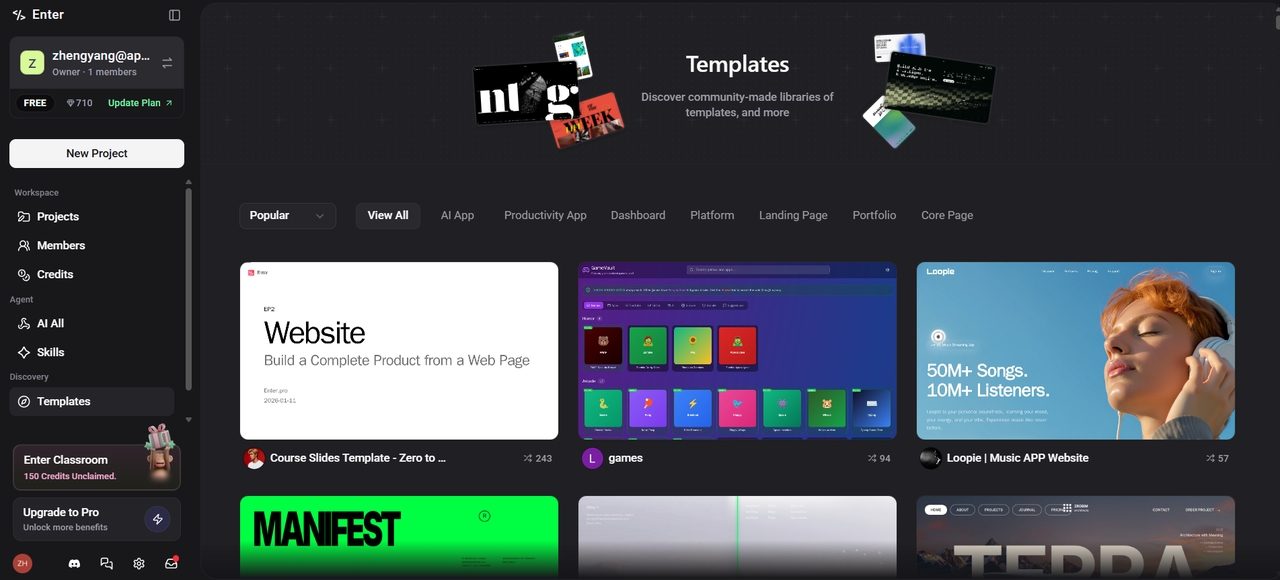 Build UI-driven websites with Enter Pro