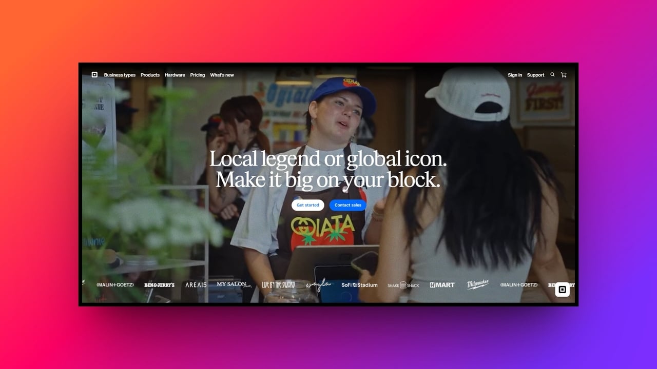 Square Online's official website