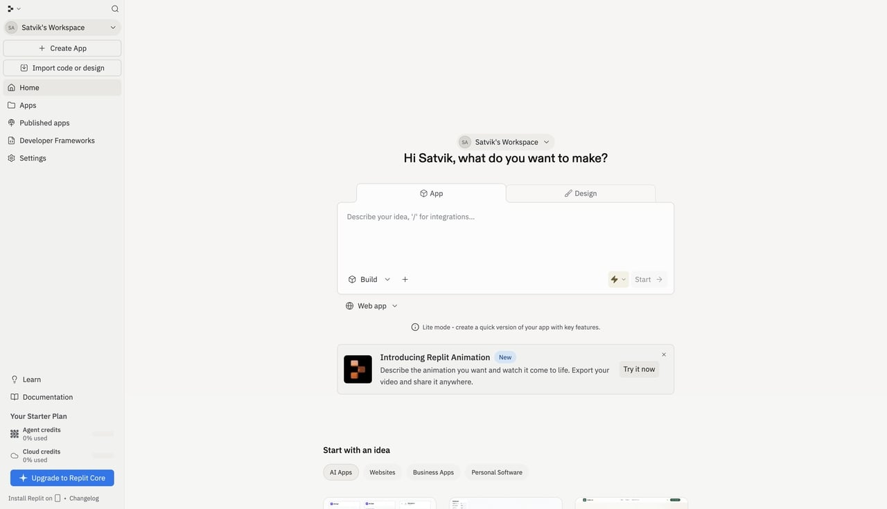 replit interface