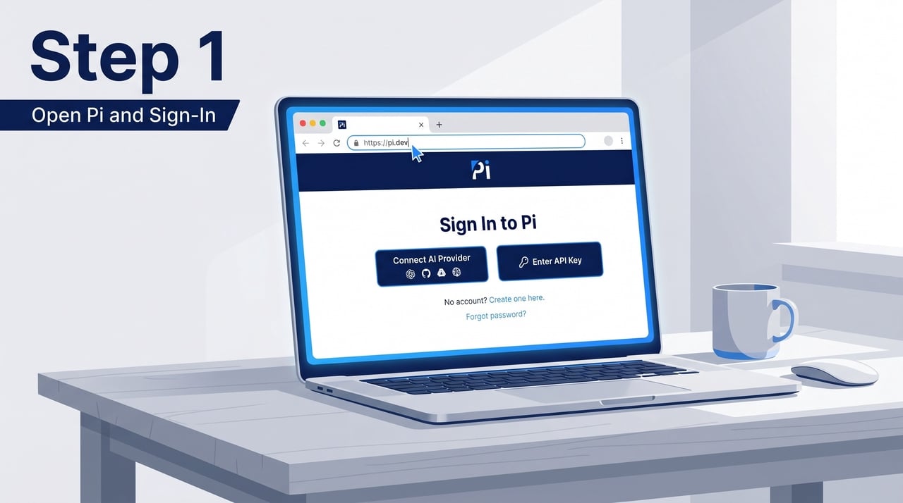 Download & launch Pi.dev