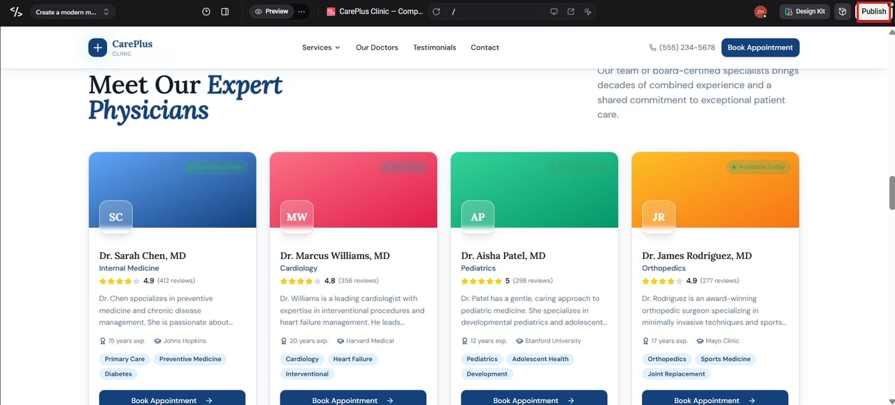 Publish the site