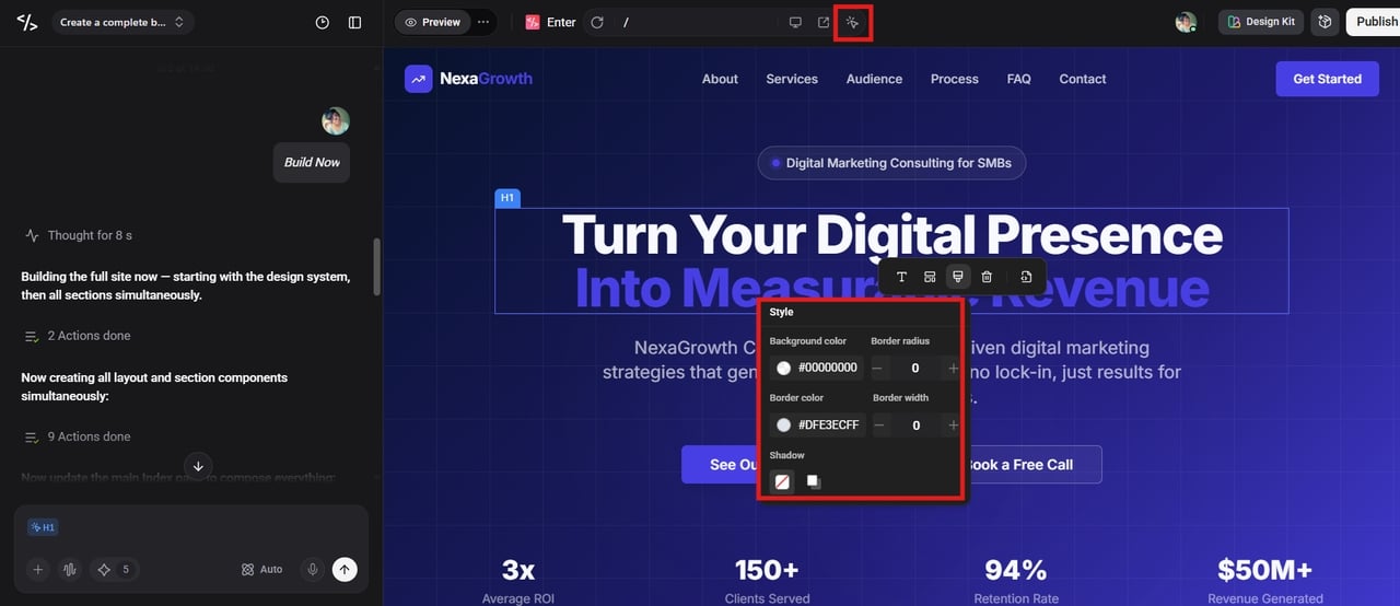 cusotmize your website