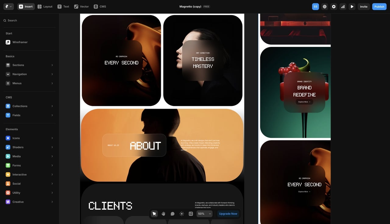 framer homepage