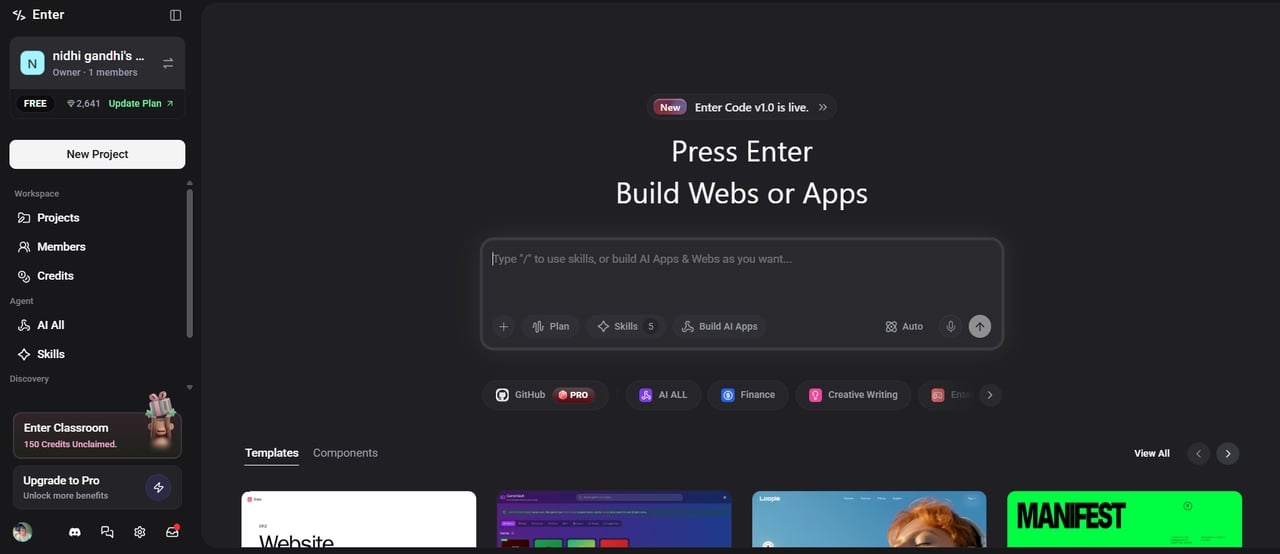 Enter Pro