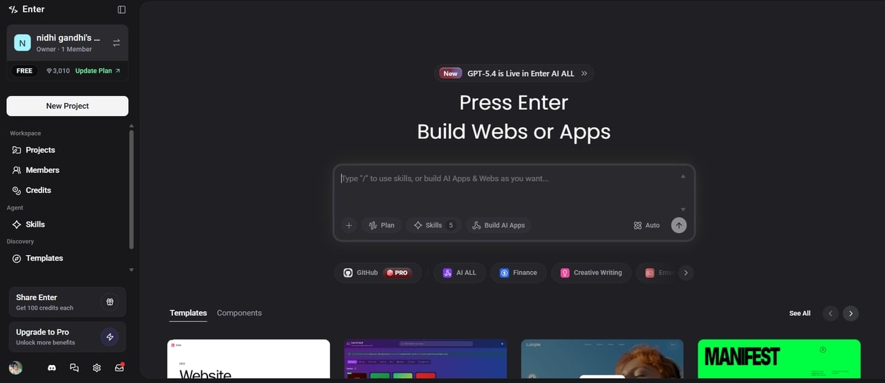 Enter Pro