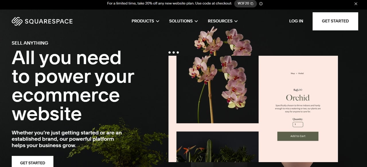Squarespace interface