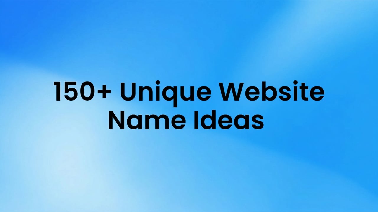 150+ Unique Website Name Ideas for Every Niche in 2026