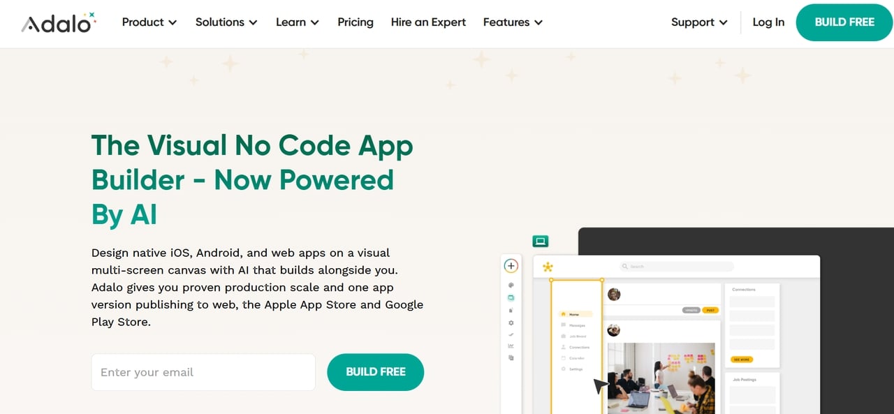 Adalo homepage