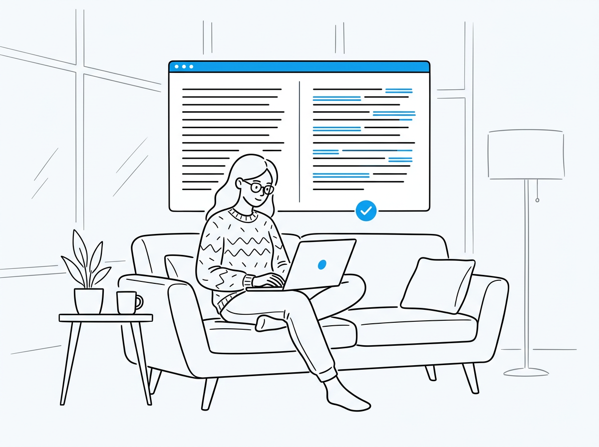 Comparing a plain product description against an AI-optimized version with highlighted keywords