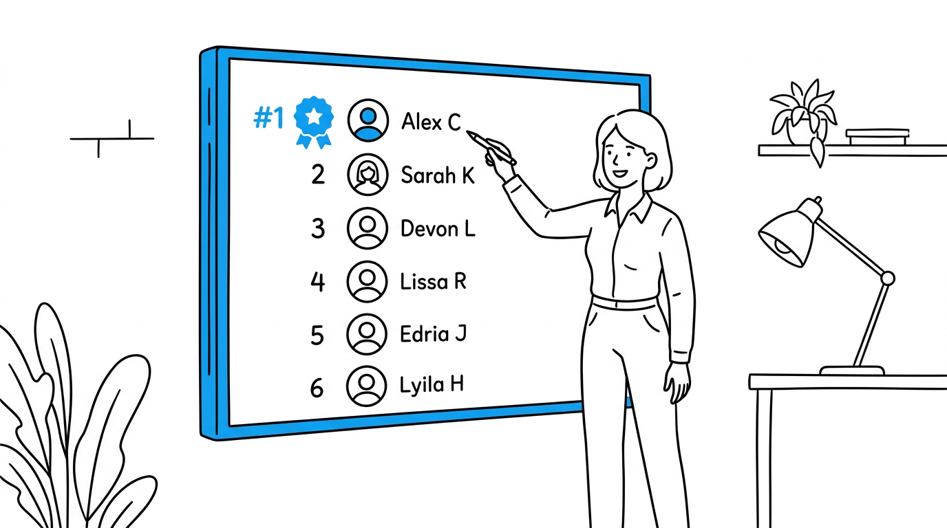 Founder reviewing a creator leaderboard to find early adopters cheaply