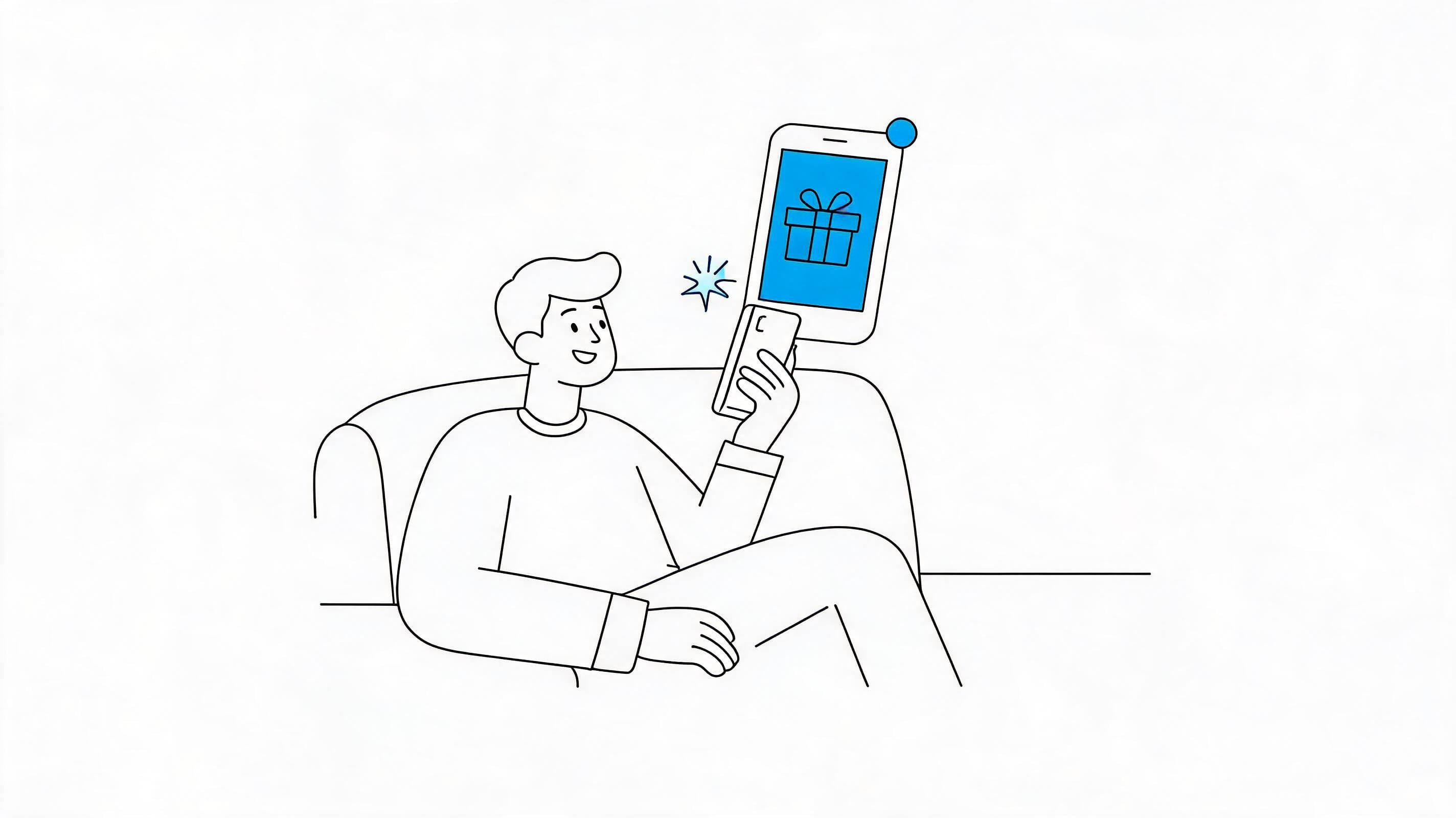 Marketer and teammate reviewing a rising email revenue chart with an AI assistant icon on a laptop