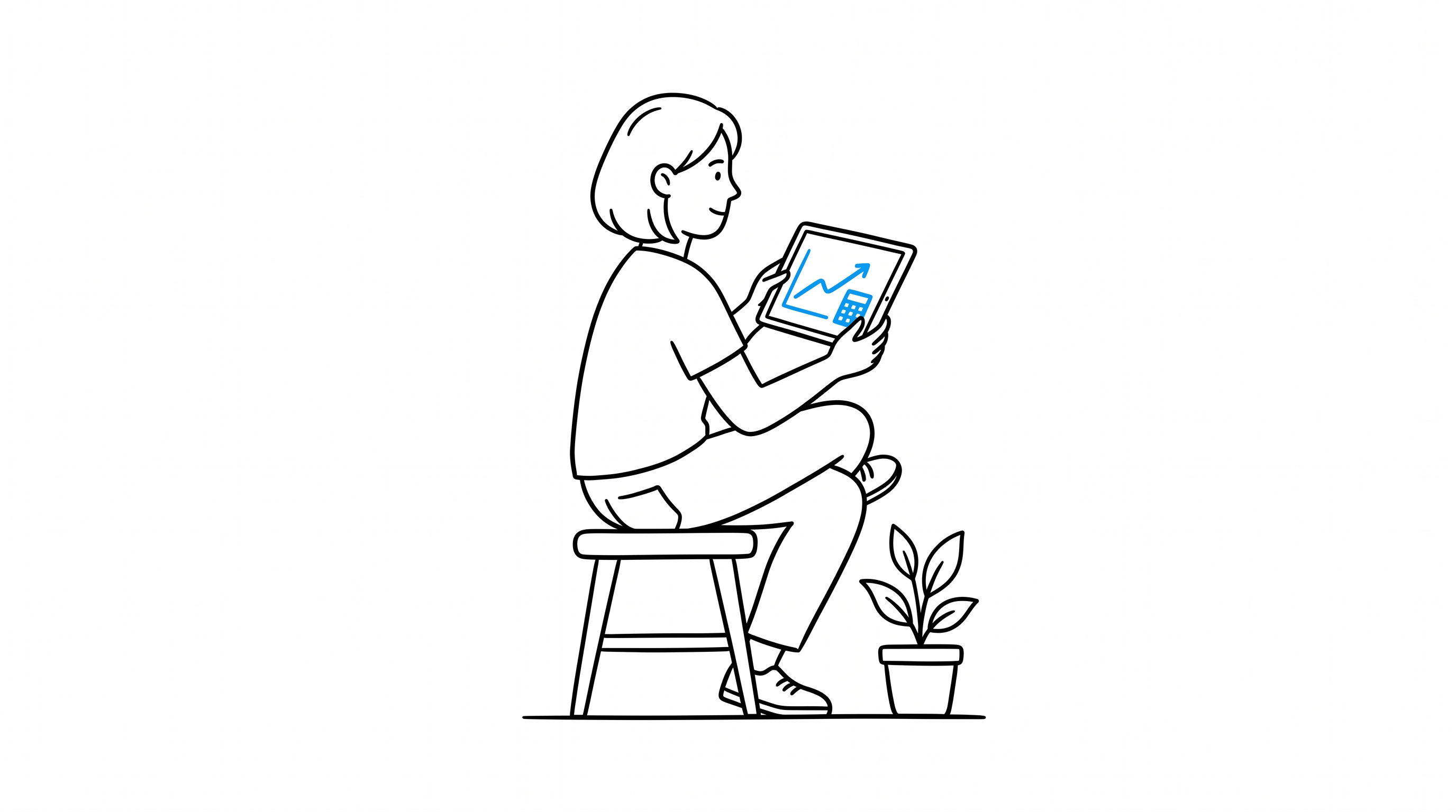 A person types a prompt into a chat interface on a laptop at a small desk