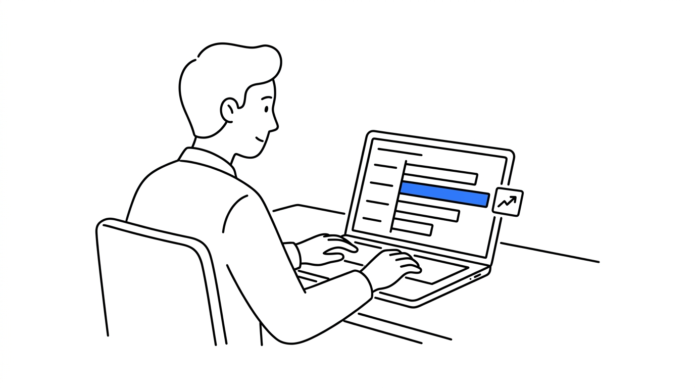 ノートパソコンで厳選されたクリエイターランキングを確認する創業者